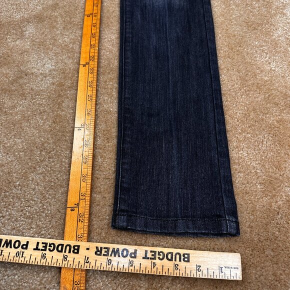 Y2K Cello Cross Wings Bling  Goth Jeans Mid Rise Dark Wash Size 5 W 29 L 32.5 - Picture 7 of 7